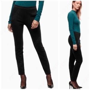 Aritzia Wilfred Skinny Ponte Black Pants Sz 8